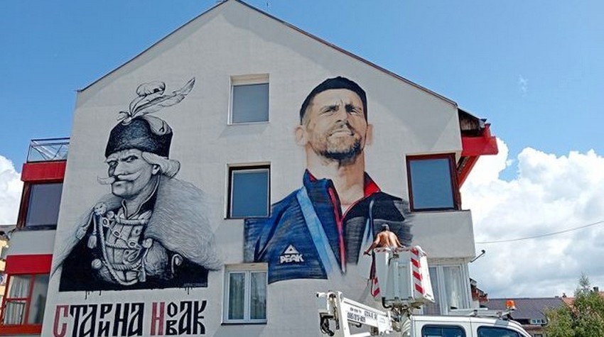 Kadar stići i uteći i na strašnom mestu postojati! Osvanuo najlepši mural Novaka Đokovića – i on je oduševljen